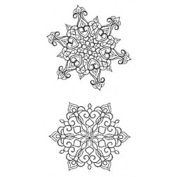 Mini Fanciful Snowflakes Rubber Stamp Set