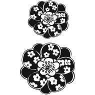 Japanese Blooms Rubber Stamp