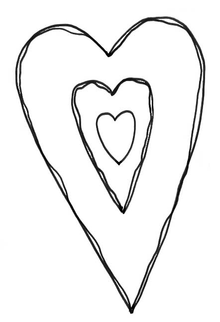 Art Impressions Large Heart Sketch Rubber Stamp U-2002 Rubber Stamp
