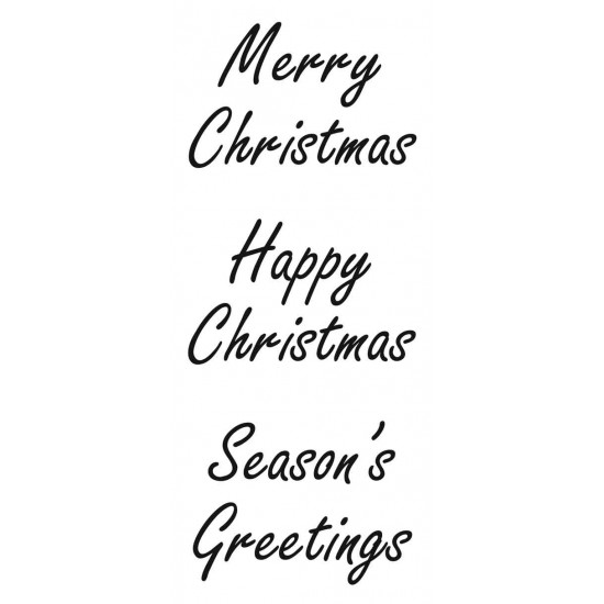 Christmas Greetings Rubber Stamp Set