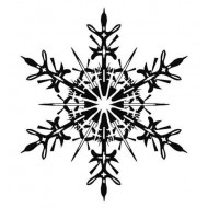 Stunning Snowflake Large Rubber Stamp