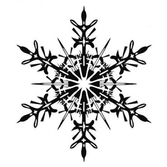 Stunning Snowflake Large Rubber Stamp