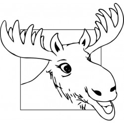 Moose Rubber Stamp