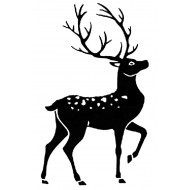 Stag Silhouette Large Rubber Stamp