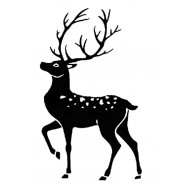 Stag Silhouette Small Rubber Stamp
