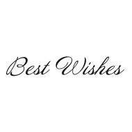 Best Wishes Cling Mounted Rubber Stamp