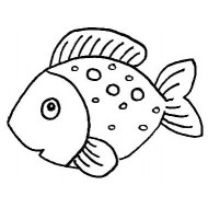 Goldie the Fish Rubber Stamp
