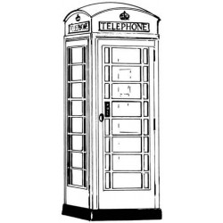Telephone Box Rubber Stamp
