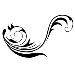 Elegant Swirl rubber Stamp