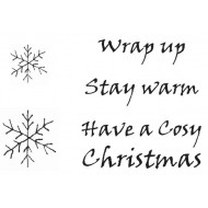 Cosy Christmas Sentiments Rubber Stamps