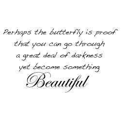 Beautiful Butterfly Sentiment Rubber Stamp