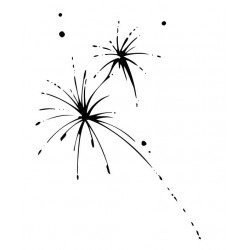 Big Bang Fireworks Rubber Stamp