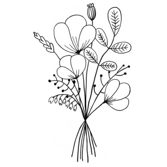 Wildflower Posy Rubber Stamp
