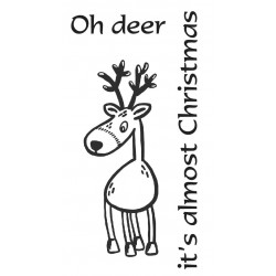 Oh deer cling mounted rubber stamps