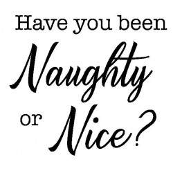Naughty or Nice Rubber Stamp