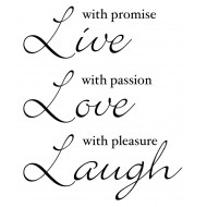 Live Love Laugh Rubber Stamp