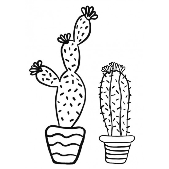 Cactus Rubber Stamp Set