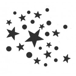 Star Cluster Cling Mounted Rubber Stamp