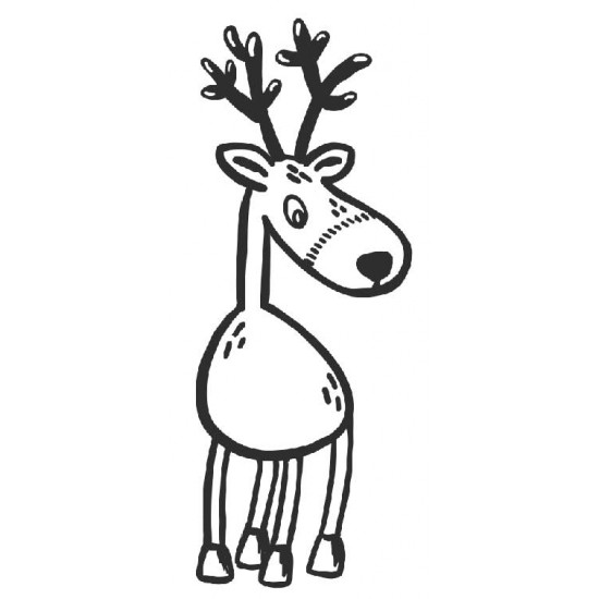 Reindeer Cling Rubber Stamp