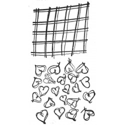 Pattern Patches - Hearts Rubber Stamp Set