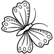 Sm Butterfly rubber stamp by Teri Sherman