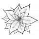 Poinsettia Large Cling Rubber Stamp