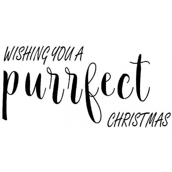 Purrfect Christmas Rubber Stamp