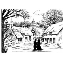 On a Winters Day Cling Rubber Stamp