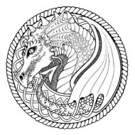 Celtic Knot Dragon Rubber Stamp