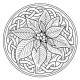 Celtic Knot Poinsettia Rubber Stamp