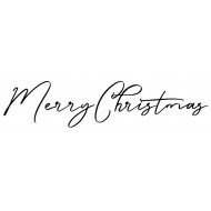 Merry Christmas Script Rubber Stamp