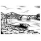 Vintage Anglers Cling Rubber Stamp