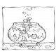 The Gin Bowl cling mounted Rubber Stamp