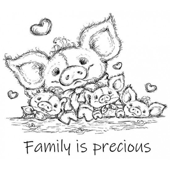 Family is precious Unmounted Rubber Stamp