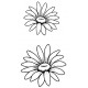 Teri's Daisies Unmounted Rubber Stamps