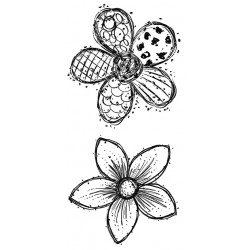 Doodle Blooms Super Sized Cling Rubber Stamps