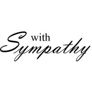 With Sympathy Rubber Stamp Large
