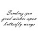 Sending you good wishes upon butterfly wings Cling Rubber Stamp