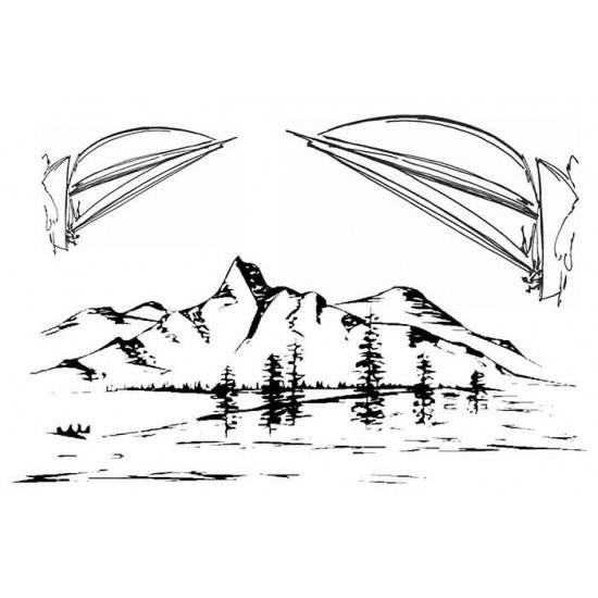 Scenic Sailing Cling Rubber Stamp Set
