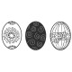 Egg Trio Large Cling Rubber Stamps