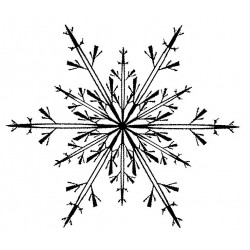 Delicate Snowflake cling mounted rubber stamp