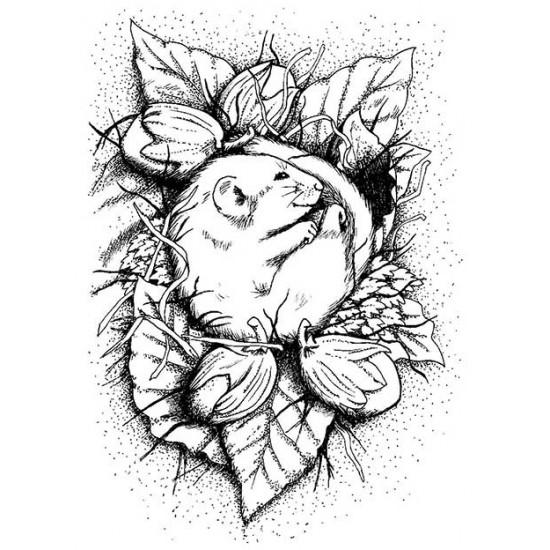Doormouse Rubber Stamp