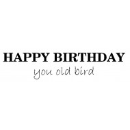 Happy Birthday you old bird Cling Rubber Stamp