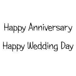 Happy Anniversary Happy Wedding Day Cling Rubber Stamps