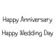 Happy Anniversary Happy Wedding Day Cling Rubber Stamps