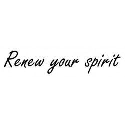 Renew your spirit small Cling Rubber Stamp