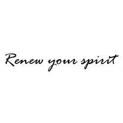 Renew your spirit large Cling Rubber Stamp