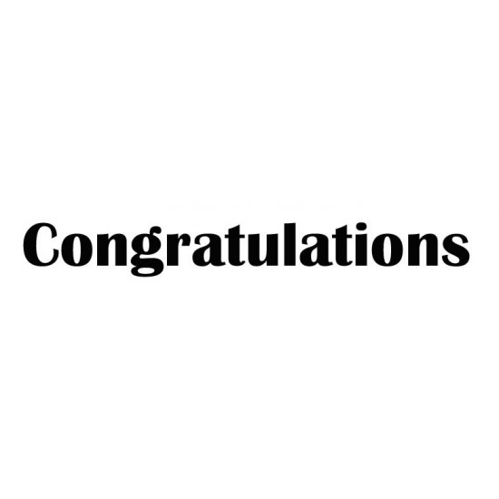 Congratulations Bold Cling Rubber Stamp