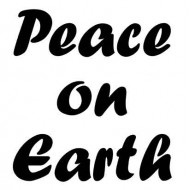 Peace on Earth Cling rubber stamp