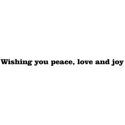 Wishing you peace love and joy Cling rubber stamp